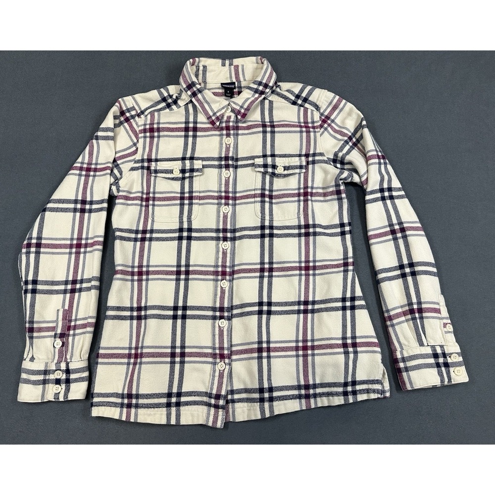 Patagonia Fjord Flannel Womens Size 6 100% Organic Cotton Long Sleeve Shirt